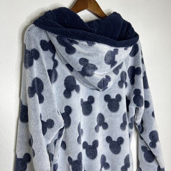Disney Mickey Mouse Blue Faux Fur Fuzzy Sleep Robe Size Large Women’s - Picture 6 of 9